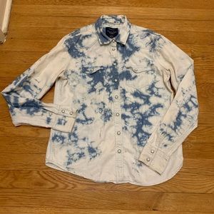 American Eagle Outfitters- Denim tie-dye shirt
